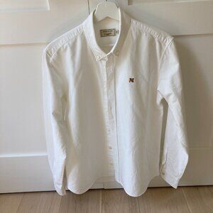 Maison Kitsune white long-sleeved shirt